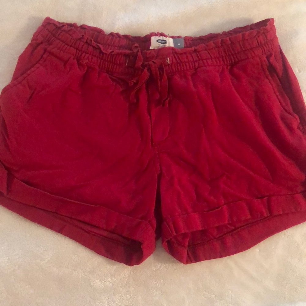 Old Navy Red linen shorts